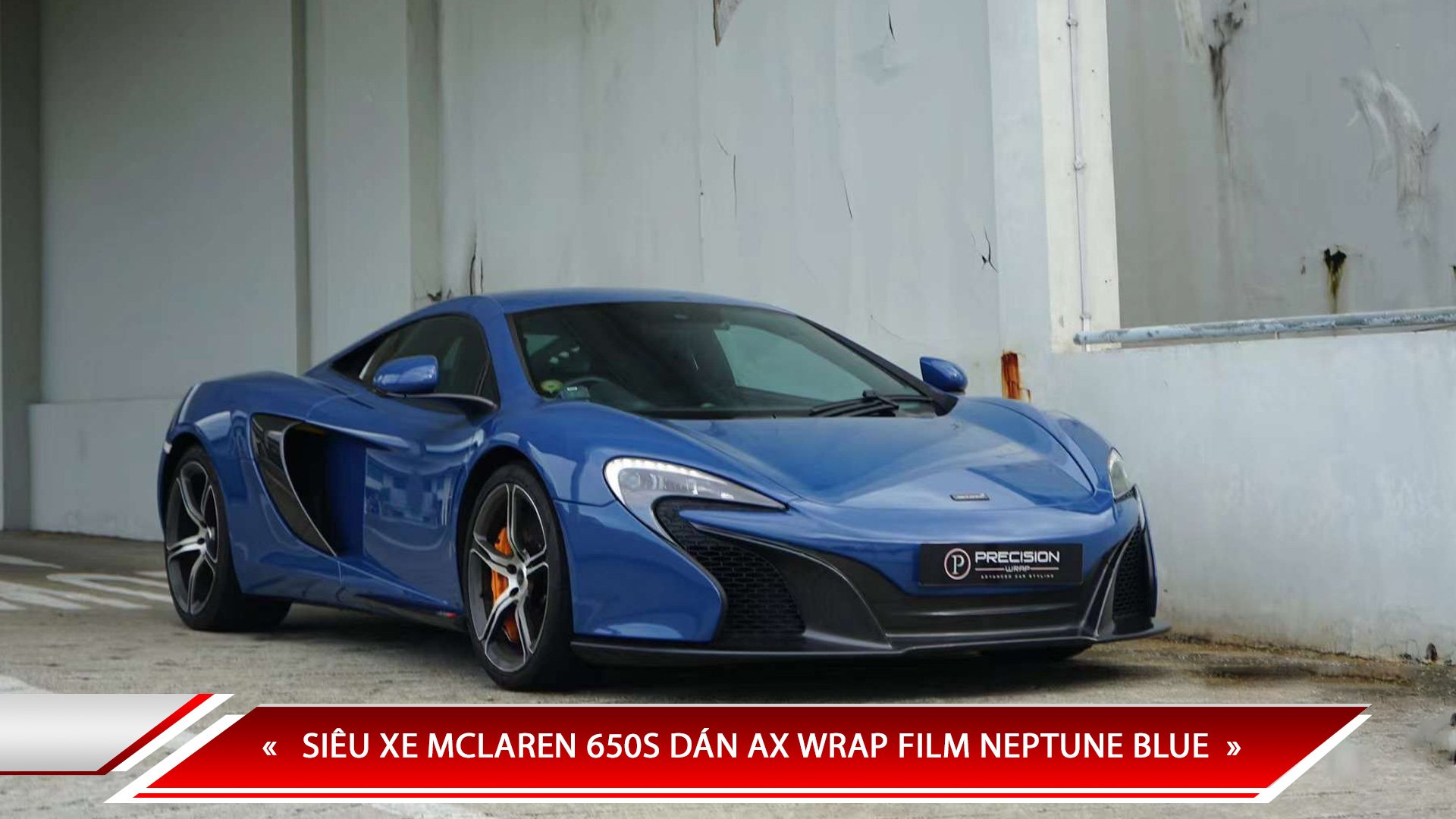 SIÊU XE MCLAREN 650S DÁN AX WRAP FILM NEPTUNE BLUE